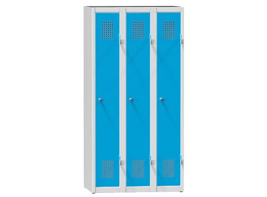 Kovinska garderobna omara s tremi vrati na podstavku XS93-15