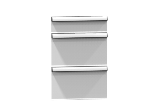 Predalnik ZA (višina 840 mm) ZA84-3  - Predali: RAL 7035